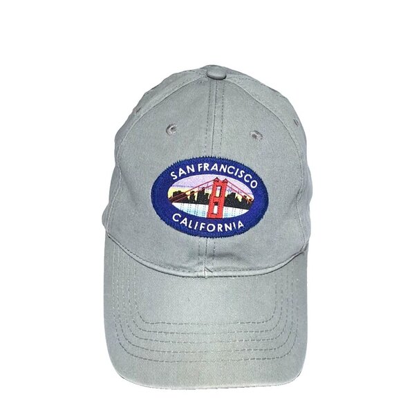 Accessories - San Francisco California Patch Adjustable Strap Hat Gray Baseball Cap CurvedBrim